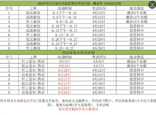 石家莊辦理電工證7-10天，流程簡單（官方報名）
